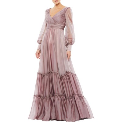 

Женское атласное вечернее платье макси Mac Duggal BHFO 4931