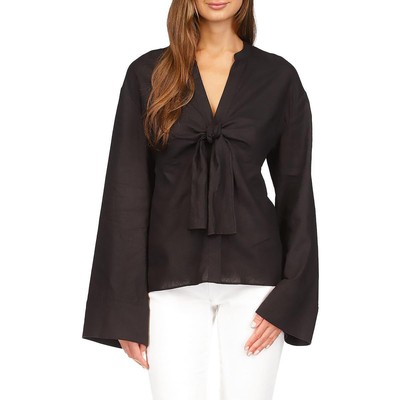 Женская блузка с V-образным вырезом и бантом на пуговицах MICHAEL Michael Kors BHFO 4400