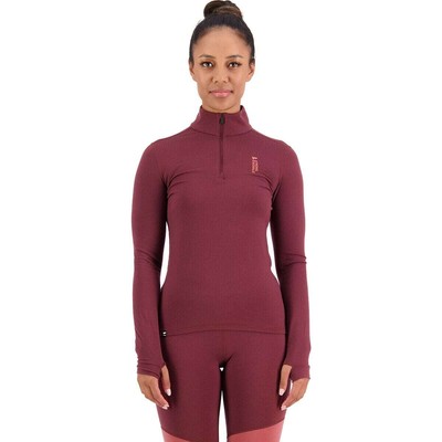 

Топ Mons Royale Cascade Merino Flex 200 с молнией 1/4 — женский, темный шоколад, Dark chocolate, Mons Royale