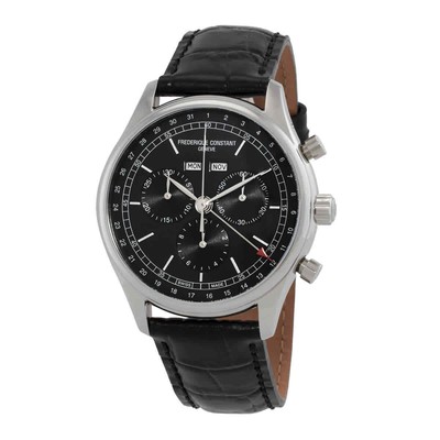 Часы Frederique Constant Классика Хронограф Кварц Черный Циферблат Мужские Часы