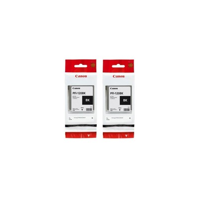 Canon 2 упаковки пигментных чернил PFI-120 емкостью 130 мл для принтеров imagePROGRAF, черный