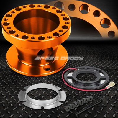 ДЛЯ MAZDA/MIATA/RX-7/RX-8/626 ПЕРЕХОДНИК СТУПИЦЫ РУЛЕВОГО КОЛЕСА ИЗ ОРАНЖЕВОГО АЛЮМИНИЯ С 6 ОТВЕРСТИЯМИ