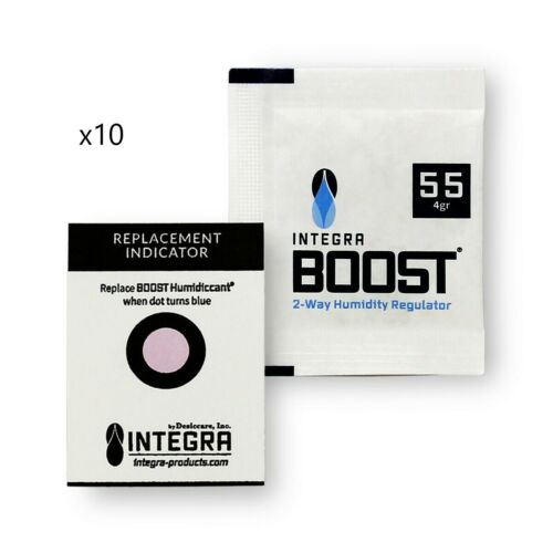10-Pack Integra Boost 55% 4 Gram  | 2-Way Humidity Pack | + Free Shipping!