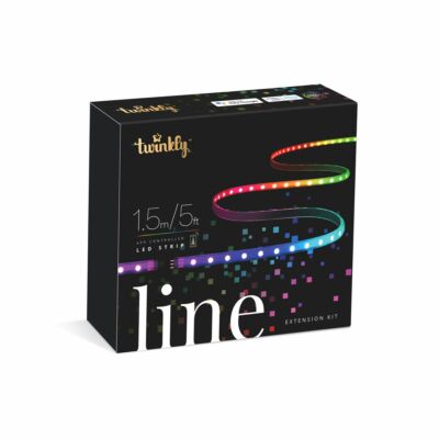 Twinkly Line Black Wire Adhesive & Magnetic Strip Extension Strip, 5ft