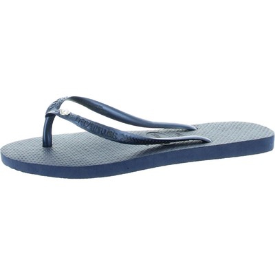 Женские темно-синие босоножки-стринги с открытым носком Havaianas, 6 широких (C, D, W) BHFO 6465