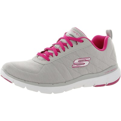 

Кроссовки Skechers Womens Flex Appeal 3.0 Insiders 7.5 Medium (B,M) 3656, Light grey/hot pink