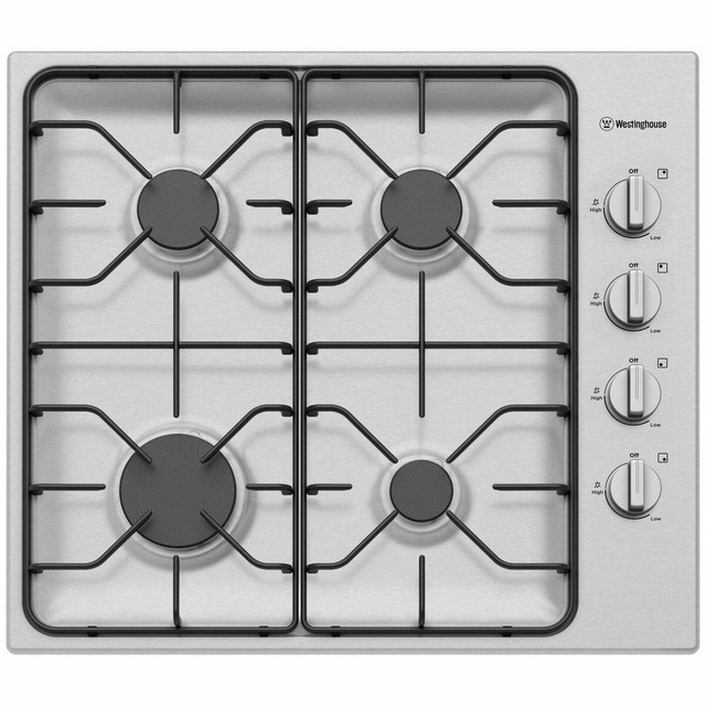 Westinghouse 60cm 4 Burner Natural Gas Cooktop Model WHG640SC