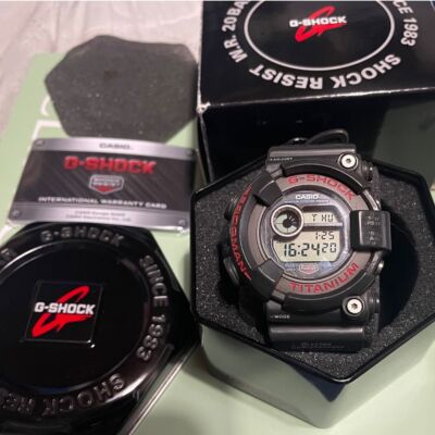 Casio G-Shock DW-8200-1A FROGMAN Black Quartz Used w/Box
