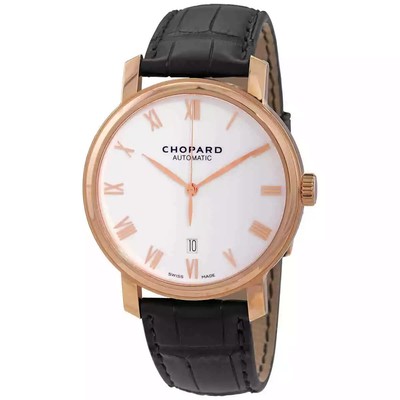 Chopard 161278-5005 40mm Automatic Thin 18K Rose Gold Dress Watch with Date