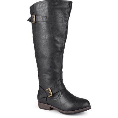 

Женские черные сапоги до колена Journee Collection Boots 7 Medium (B,M) BHFO 0368, Black/red, BHFO