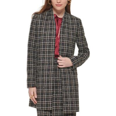 Женский блейзер с открытой передней частью цвета слоновой кости Calvin Klein Petites 8P BHFO 6174