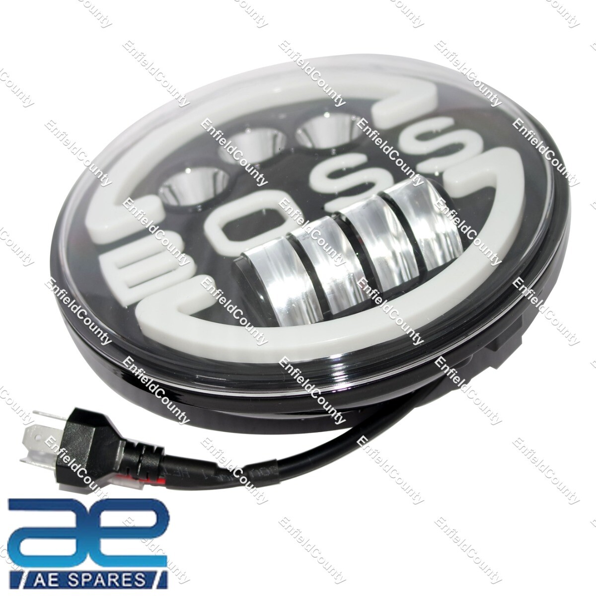 Boss DRL 7 "Headlight Set High Low Beam For Royal Enfield Harley Davidson 
