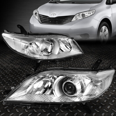 ДЛЯ 11-20 TOYOTA SIENNA ХРОМИРОВАННЫЙ КОРПУС ПРОЗРАЧНАЯ УГЛОВАЯ ФАРА ПРОЕКТОРА НАЛОБНЫЙ ФОНАРЬ