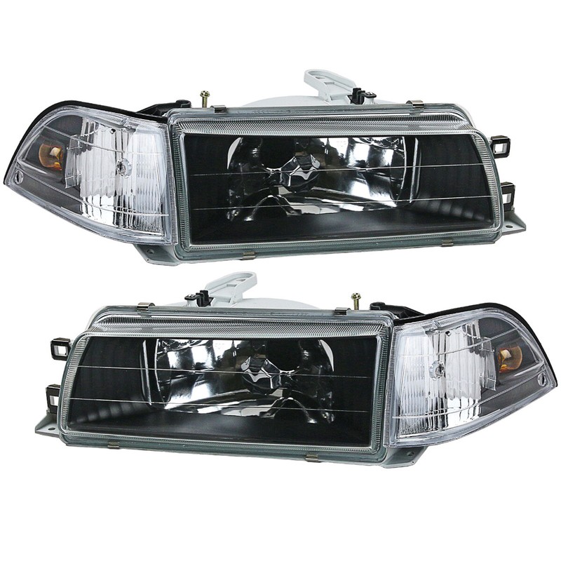 Crystal Black Headlight Corner Light Lamp For Toyota  Corolla AE91 AE92 87-91