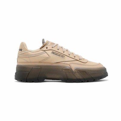 Reebok Women's Club C Cardi B Sneakers Sahara Tan Black Size 9