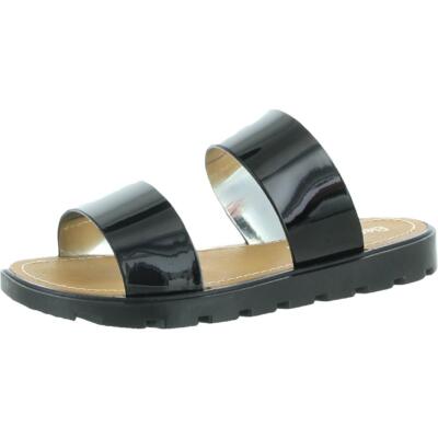 Женские сандалии Electric Karma Grove Metallic Slip On Flats Slide Sandals Shoes BHFO 2519