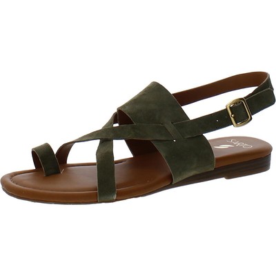 Женские замшевые босоножки Franco Sarto Gia Green на плоской подошве 7,5 см (B,M) BHFO 9853