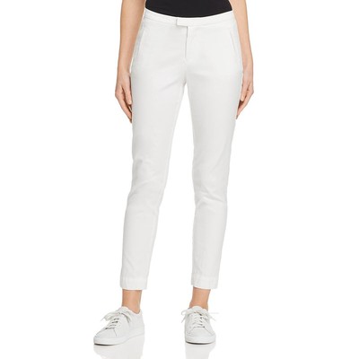 Брюки ATM Womens White Denim Slim Fit Enzyme Wash Cropped Pants 6 BHFO 2736