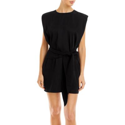 Короткое дневное мини-платье Aqua Womens с черным галстуком на талии, XL BHFO 6348