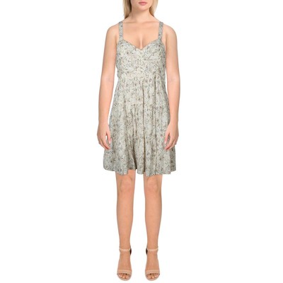 Женское мини-платье-сорочка с цветочным рисунком и вырезом сердечком от бренда Lucky BHFO 1910