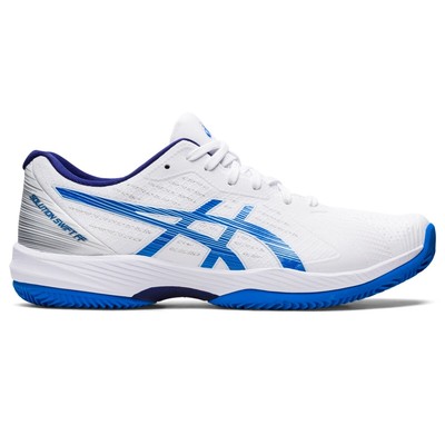 

Мужская теннисная обувь ASICS SOLUTION SWIFT FF CLAY 1041A299, White/electric blue, 1041A299