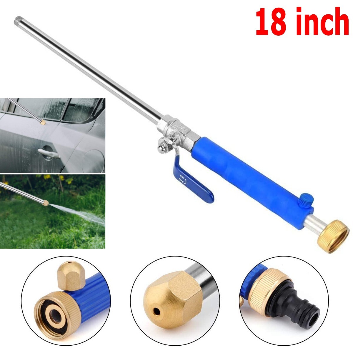 Attachment Soap Dispenser Pressure Washer Water Spray Gun Wand Garden Hose