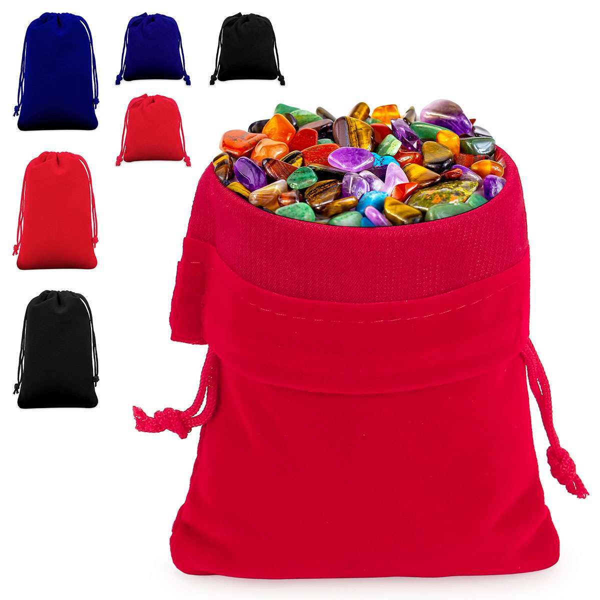 25 pcs Velvet Drawstring Pouch Jewelry Baggie Ring Party Wedding Gift Bag Set