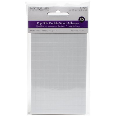 Multicraft Imports MultiCraft 3D Pop Dots Dual-Adhesive Foam Mounts-.25'' Square
