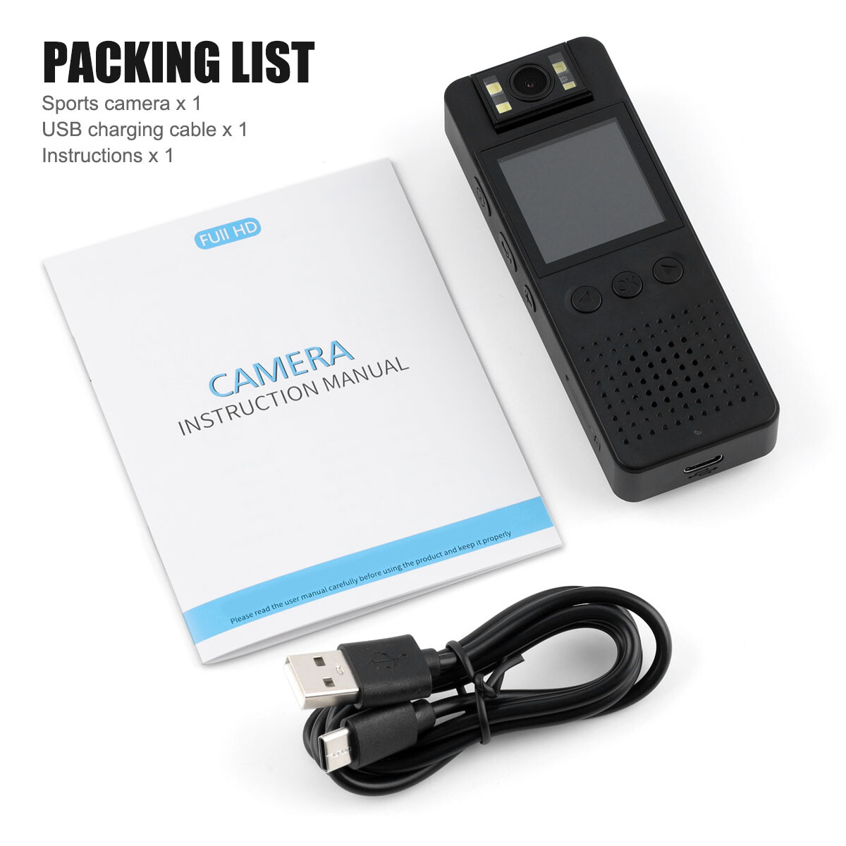 1080P Video Recorded DVR IR Night Cam WIFI HD Camcorder Mini Police Body Camera*