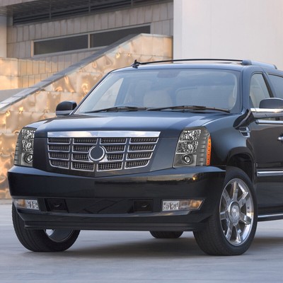 For 07-14 Cadillac Escalade ESV EXT Amber Corner HID Projector Headlights Black