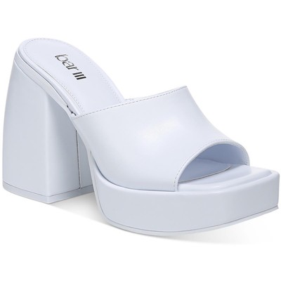 

Bar III Womens Nessa P White Platform Sandals Shoes 9.5 Medium (B,M) BHFO 4524, White smooth