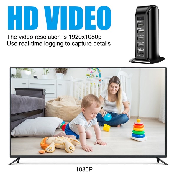 Hidden Wifi Camera Motion Detection Home Security Nanny HD Cam USB Charger Type. - Image 9