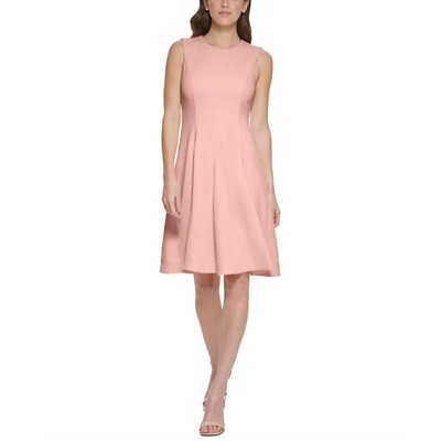 Calvin Klein Womens Orange Crepe A-Line Office Wear to Work Dress 6 BHFO 9114