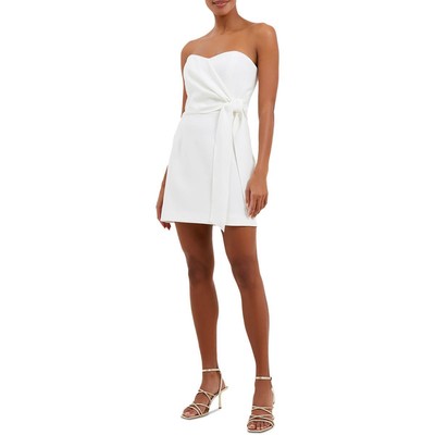 Женское облегающее платье French Connection Womens Whisper без бретелек с бантом для вечеринки Bodycon BHFO 1380