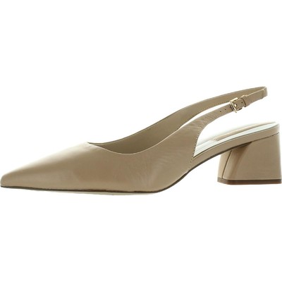 

Franco Sarto Женские туфли Racer Бежевые на каблуке с открытой пяткой 8,5 Средний (B,M) BHFO 0867, Nude leather