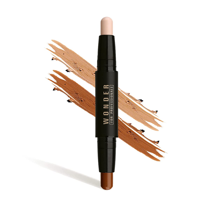 Dark Coffee Double-Headed Contouring Highlight Stick and Con