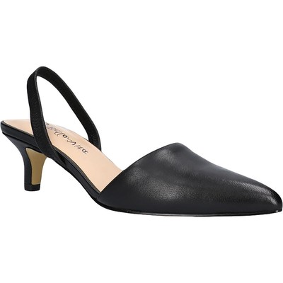 Bella Vita Womens Sarah Black Slingback Heels Shoes 9.5 Wide (C,D,W) BHFO 4660