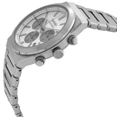 Pre-owned Seiko Sport Chronograph Quartz Silver Dial Men's Watch Ssb451p1
