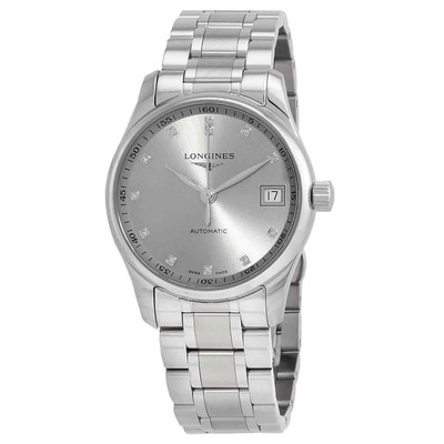 Pre-owned Longines Master Automatic Diamond Brown Dial Ladies Watch L2.357.4.07.6
