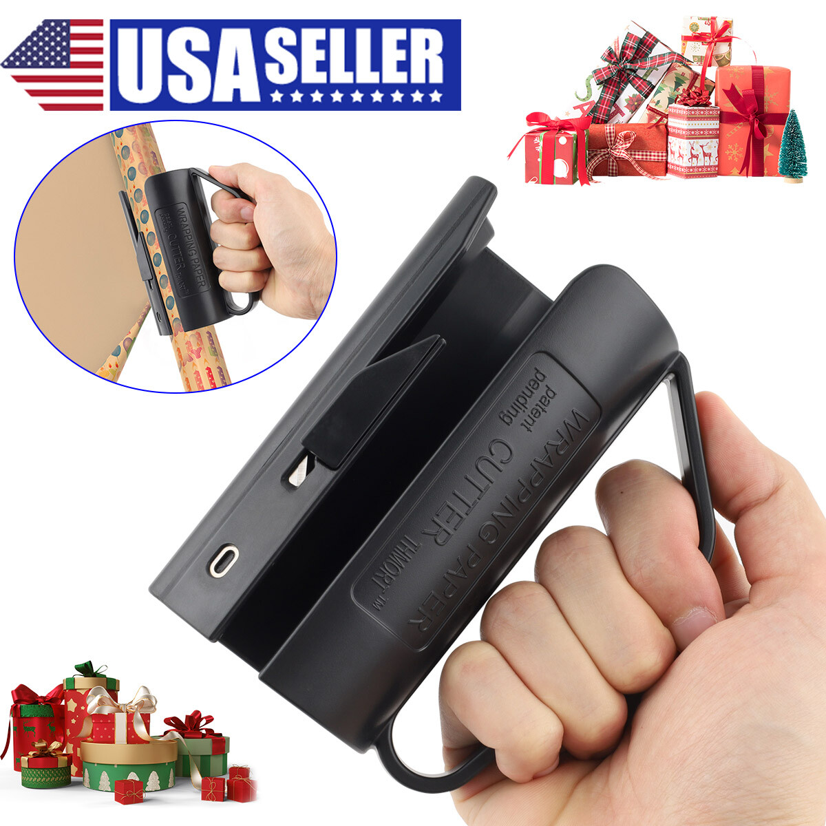 Roll Cutter (2-pack) With Easy Sliding Handle - Gift Wrap Holder