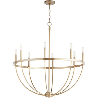 Quorum International 6374-8-80 Tribute Chandelier Aged Brass