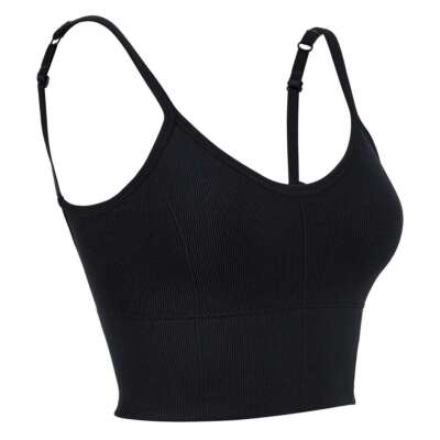 Womens Padded Sports Bra Crop Top Wireless Yoga Push Up Vest Cami Top S/M L/XL