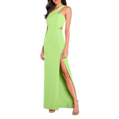 Женское зеленое вечернее платье с вырезом Aidan by Aidan Mattox 12 BHFO 8463