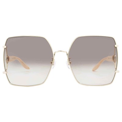 Pre-owned Gucci Brown Gradient Butterfly Ladies Sunglasses Gg1564sa 003 61 Gg1564sa 003 61