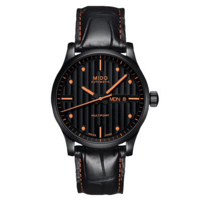 *BRAND NEW* Mido Multifort Gentle Black Dial Leather Men's Watch M0054303605180