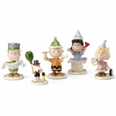 Lenox Peanuts Happy New Year Figurines Party 5 PC Charlie