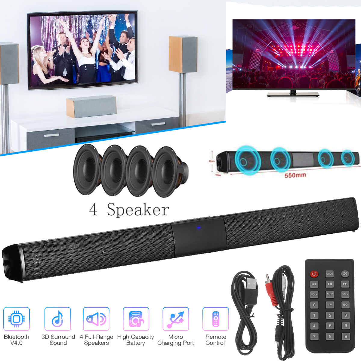 5.1 Channelbluetooth Speaker System Surround Sound