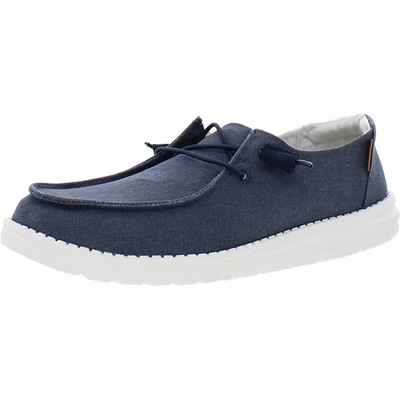 

Hey Dude Womens Wendy Navy Slip-On Sneakers Shoes 11 Medium (B,M) BHFO 5917, Chambray navy white