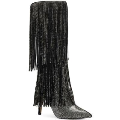 

Женские сапоги до колена INC Ishani с высоким острым носком BHFO 1446, Black bling, Ishani