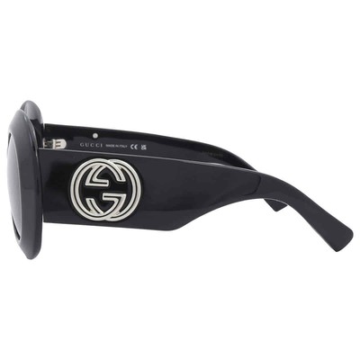 Pre-owned Gucci Grey Round Ladies Sunglasses Gg1647s 007 54 Gg1647s 007 54 In Gray